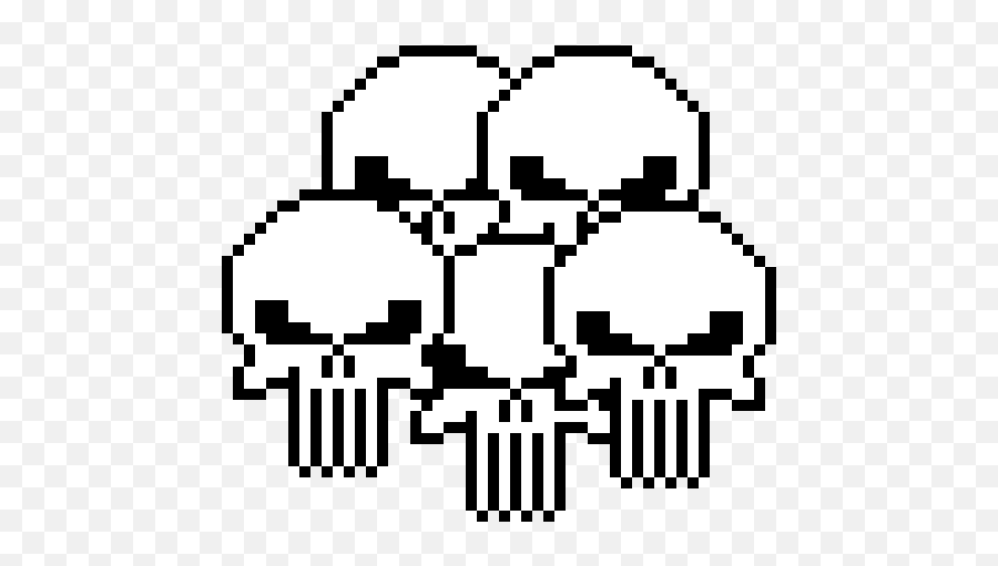 Punisher Skull Strw Pixel Art Maker Emoji,Punisher Skull Logo