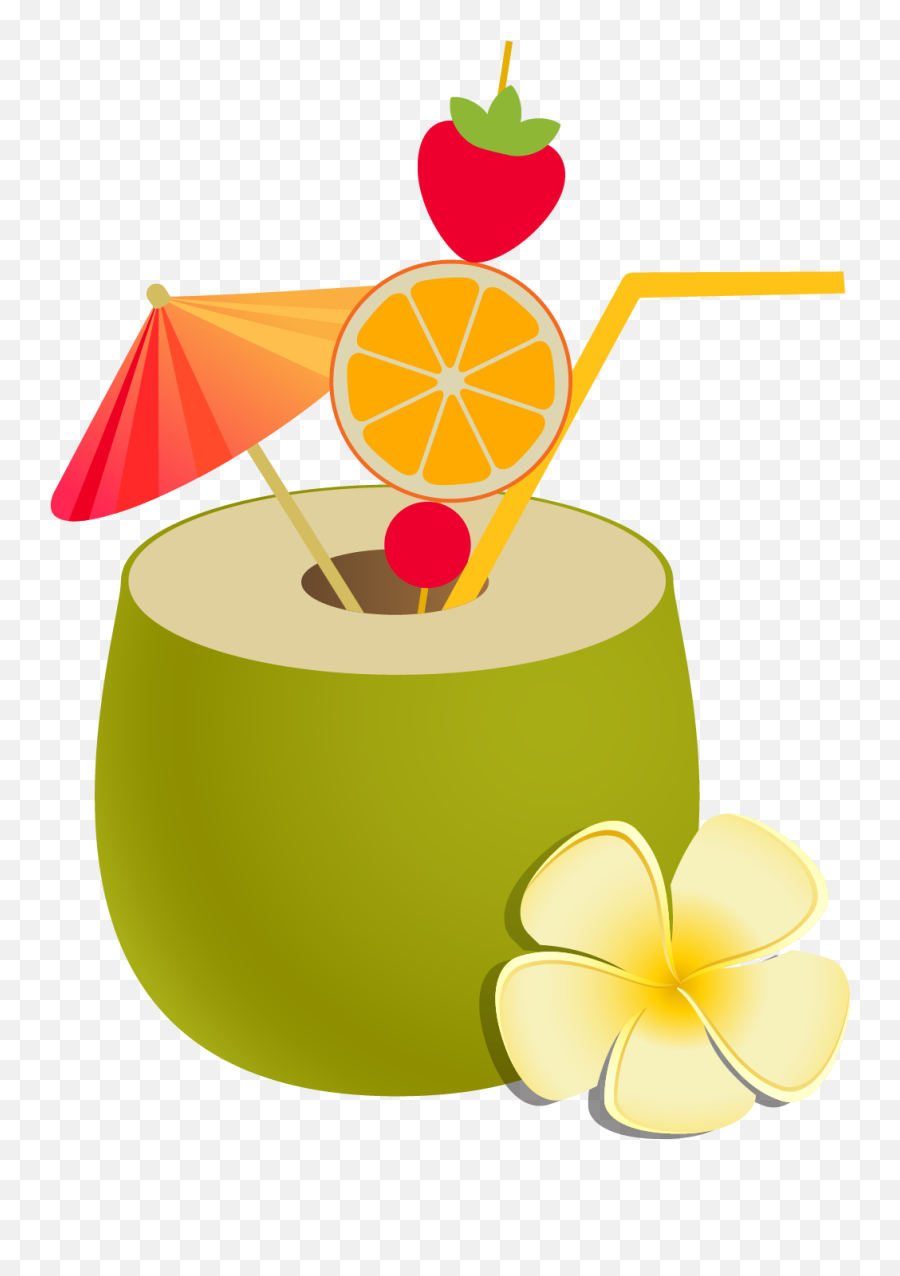 Juice Coconut Milk Nata De Coco Coconut Water Fruit - Coco Emoji,Coconut Drink Clipart