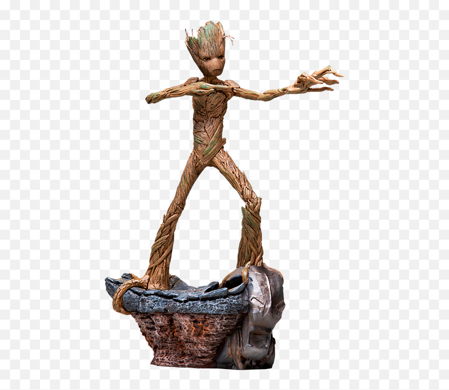 Marvel Groot Statue By Iron Studios Sideshow Collectibles Emoji,Groot Transparent