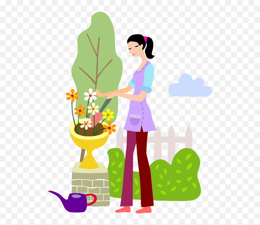 Plants Flowers With Trowel - Planting Flowers Clipart Full Emoji,Trowel Clipart