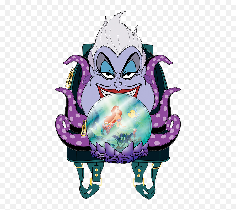 Villains Scene Ursula Crystal Ball Mini Backpack Sideshow Emoji,Disney Villains Png