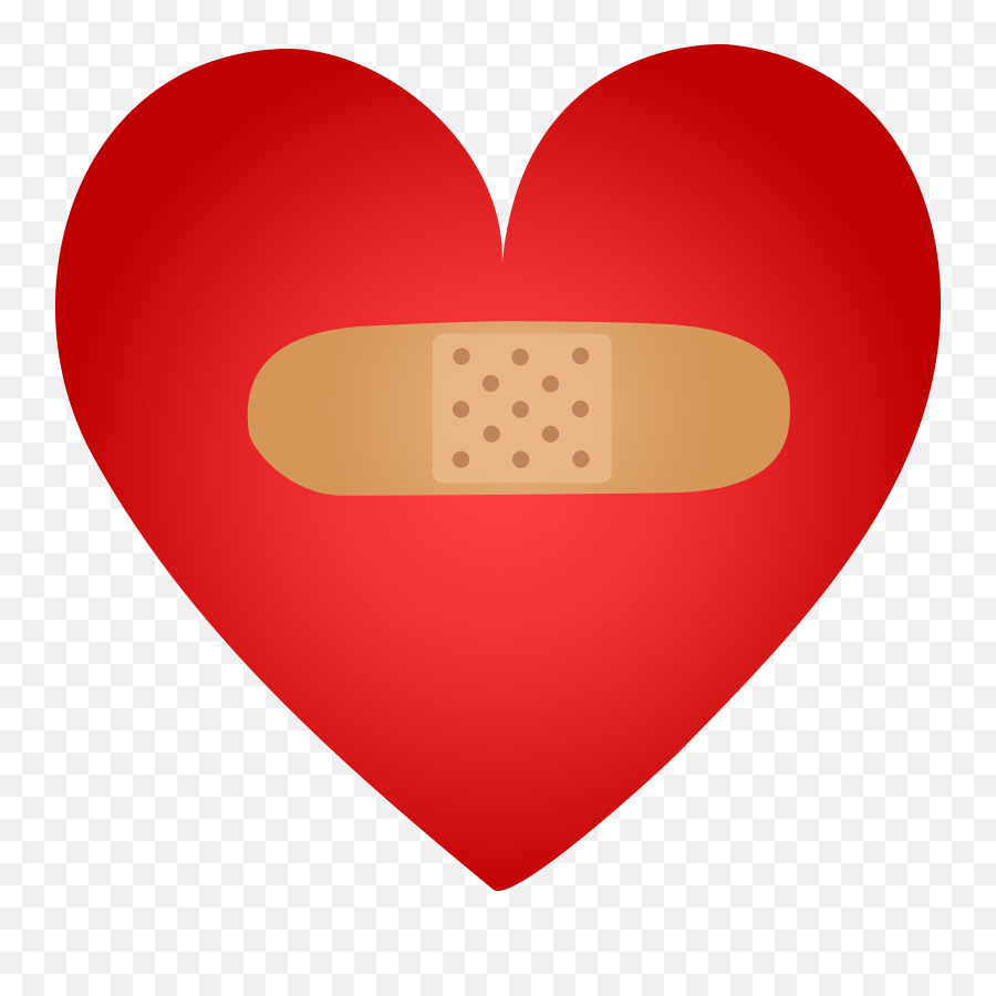 Healing Heart With Band Aid - Heart With Bandaid Clipart Emoji,Bandaid Clipart