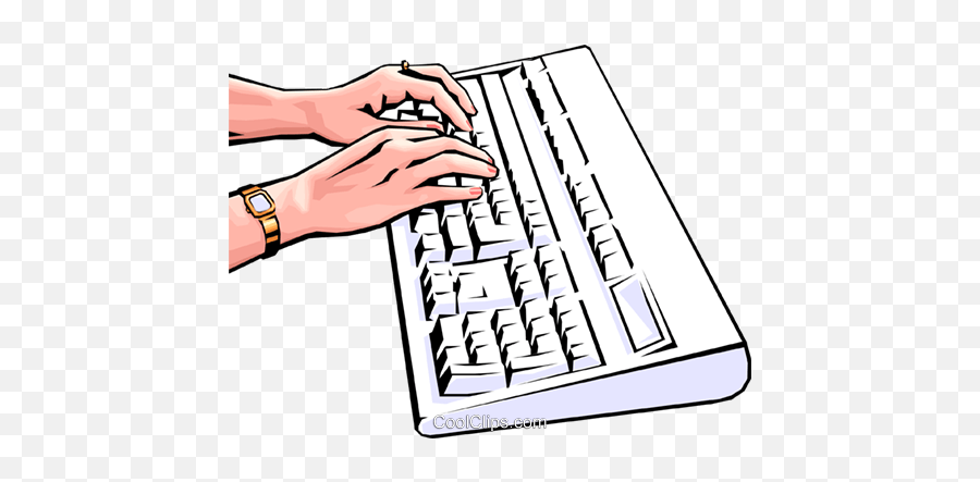 Download Keyboard Clipart Typing - Hand On Keyboard Clipart Emoji,Keyboard Clipart
