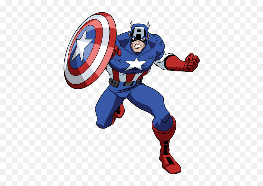Hulk Clipart Captain America Picture - Capitan America Serie Animada Emoji,Captain America Clipart