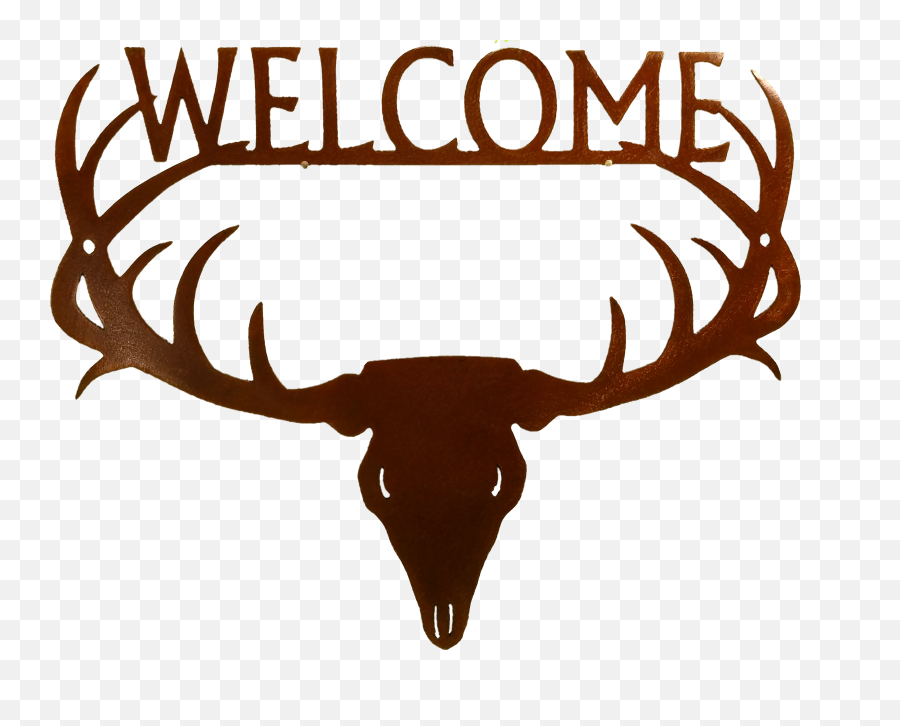 Clip Art Elk Antlers - Skull Mount Elk Transparent Emoji,Antlers Clipart