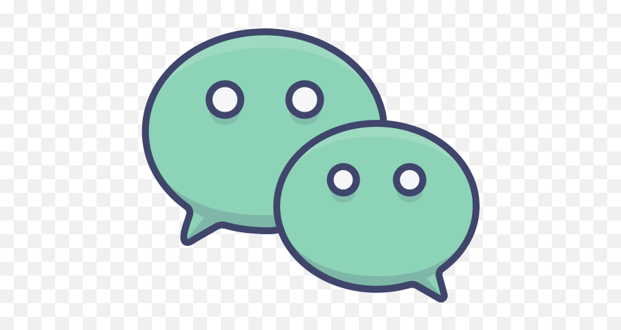 Wechat Social Media Logo Free Icon - Wechat Cute Logo Emoji,Wechat Logo