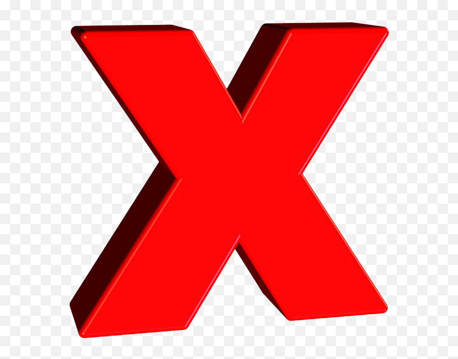 Red X Letter Transparent - X Vector 3d Emoji,Red X Png