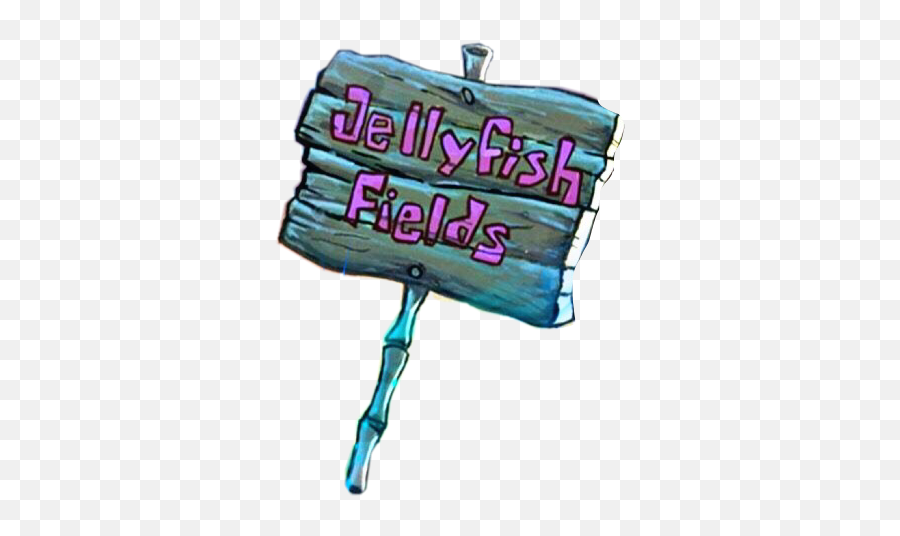 Spongebob Jellyfish Fields Sticker By Hey - Jellyfish Fields Sign Transparent Emoji,Jellyfish Transparent Background