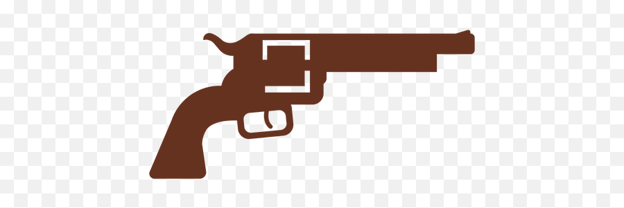 Revolver Gun Outline Illustration - Solid Emoji,Revolver Transparent