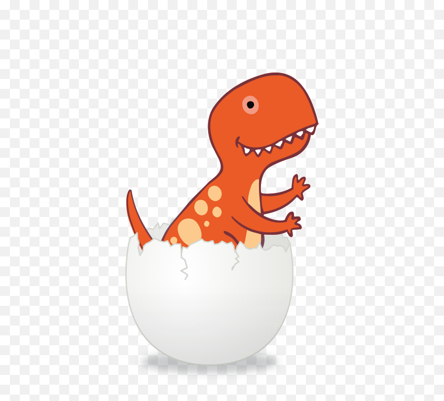 Openclipart - Dinosaur In Cracked Egg Emoji,Dino Clipart