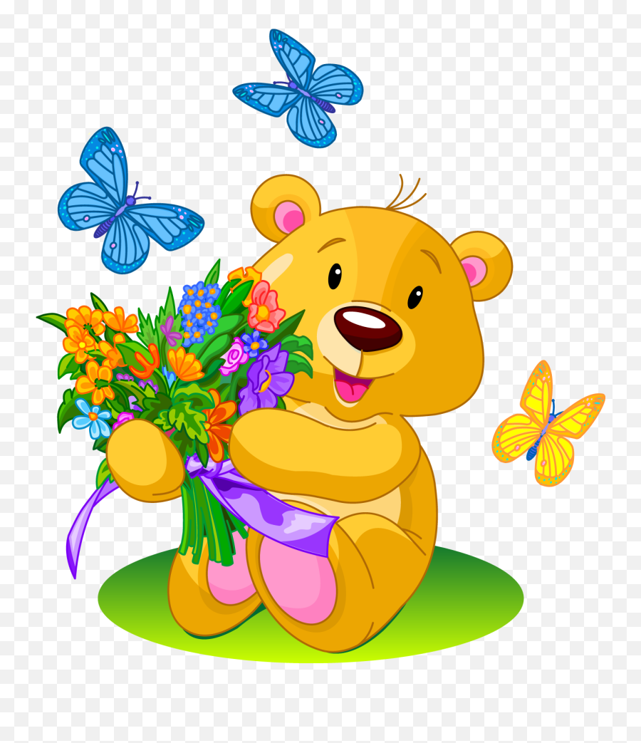 Ositos De Amor Png - August Flowers Clipart Full Size Png Teddy Bear Emoji,August Clipart