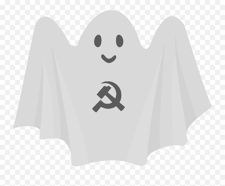 Ghost With Communism Symbols Clipart Free Download - Ghost Of Communism Emoji,Communist Symbol Png