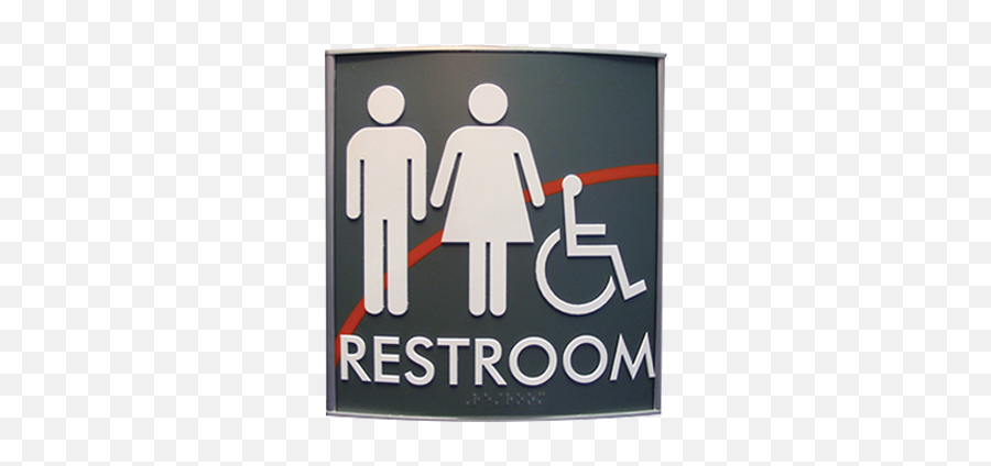 Bathroom - Braille Restroom Sign Emoji,Bathroom Sign Png