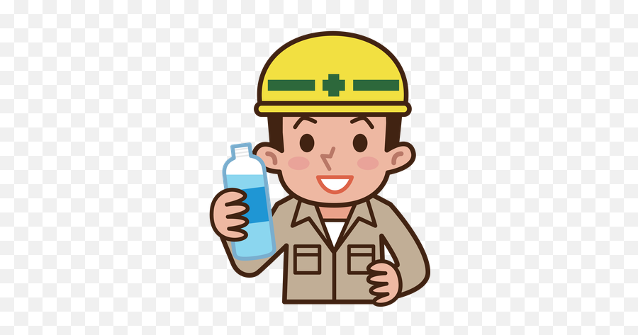 Worker Drinking Water - Supervisor Clipart Emoji,Drinking Water Clipart