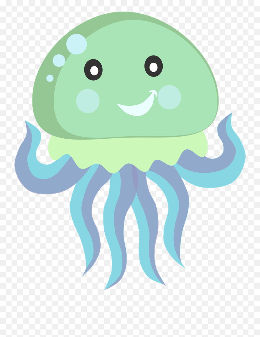 Cute Jelly Fish Clipart Png - Cute Jellyfish Clip Art Emoji,Jellyfish Clipart