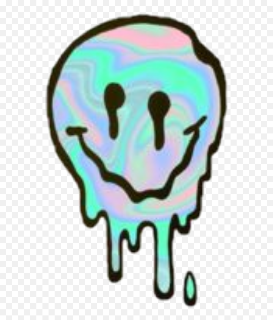 Melting Smiley Face Tattoo Png Image - Drippy Smiley Face Emoji,Face Tattoo Png