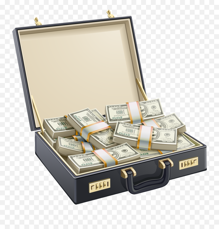 Library Of Transparent Money Graphic Black And White Stock - Briefcase Full Of Money Transparent Emoji,Money Png