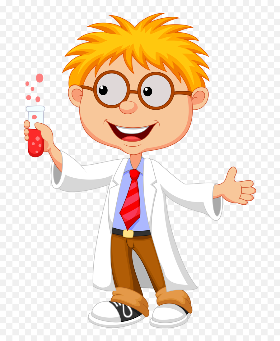 Scientist Cartoon Kid Clipart - Transparent Scientist Cartoon Png Emoji,Kid Clipart