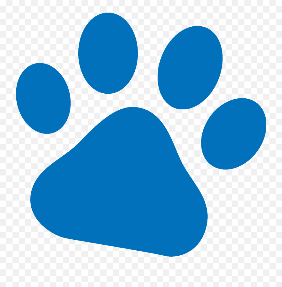 Library Of Small Dog Paw Print Picture - Transparent Blue Paw Print Emoji,Paw Print Clipart