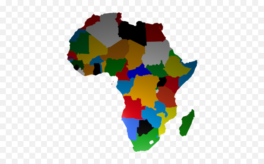 Africa Map Colored Free 3d Model Emoji,Africa Map Png