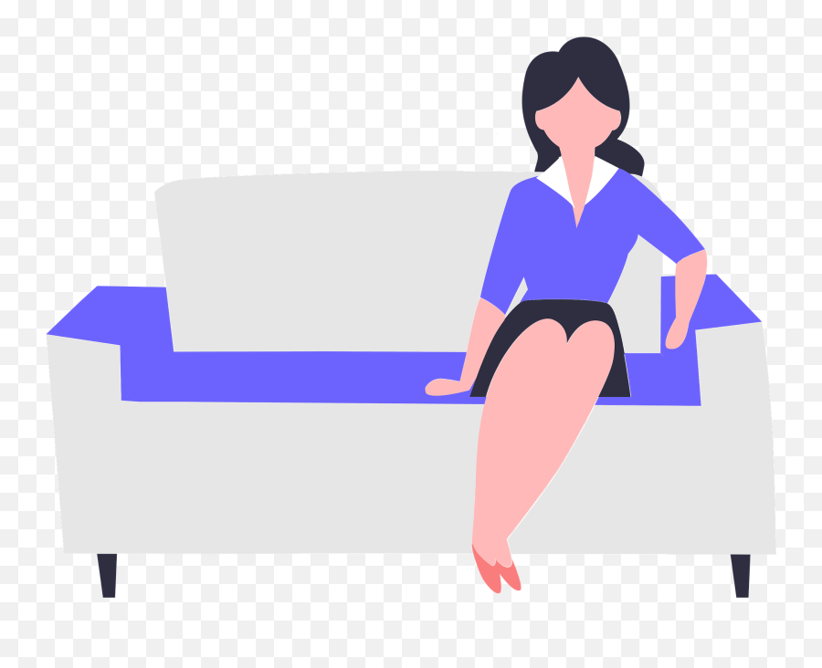 Woman - Comfort Emoji,Couch Clipart
