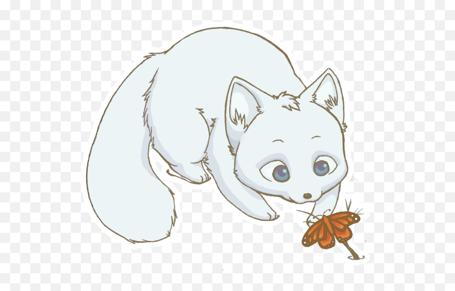 Download Arctic Fox Clipart Adorable - Cute Arctic Fox Emoji,Arctic Fox Png
