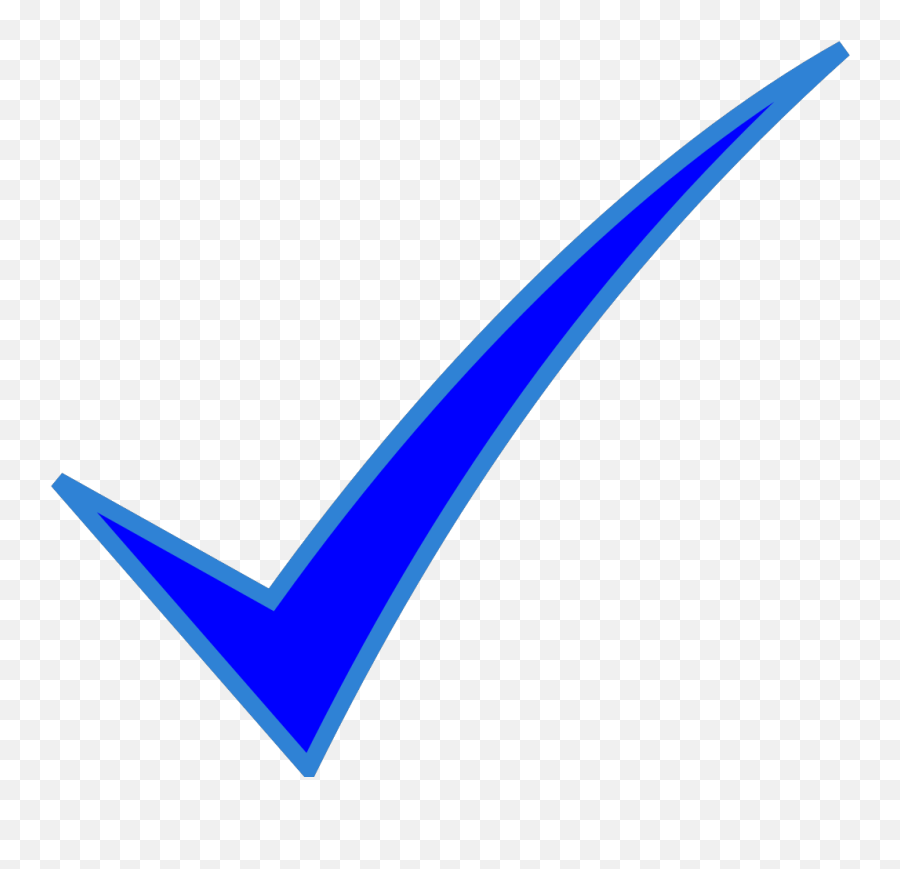 Free Clip Art Check Mark Clipart - Blue Tick White Background Emoji,Check Clipart