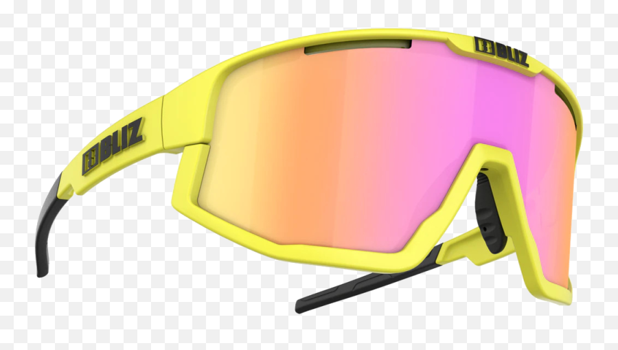 Bliz Fusion Glasses - Neon Yellow Framebrown Purple Lens Emoji,Neon Frame Png