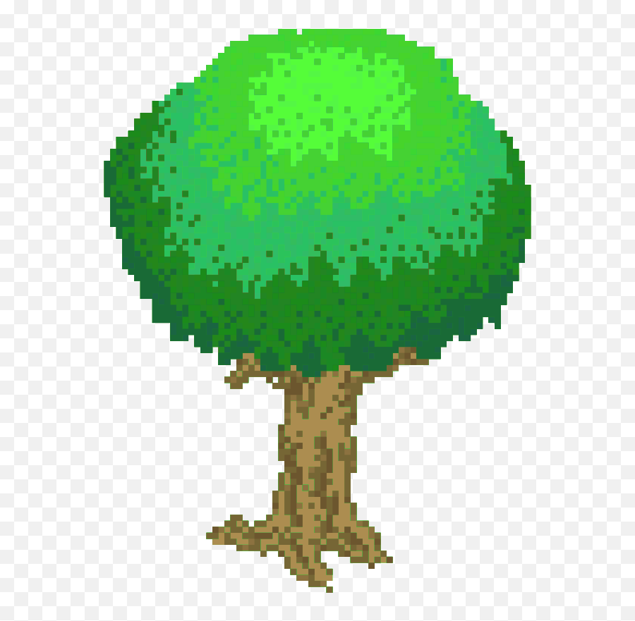 Pixel Tree Light Green - Openclipart Emoji,Green Tree Png