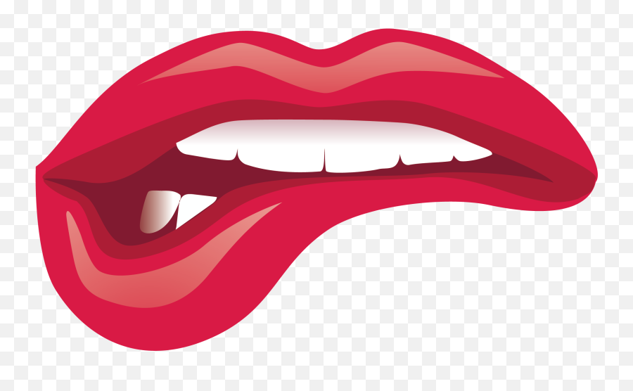 Lip Kiss Cartoon - Pretty Cartoon Lips Png Download 2317 Emoji,Cartoon Mouth Transparent