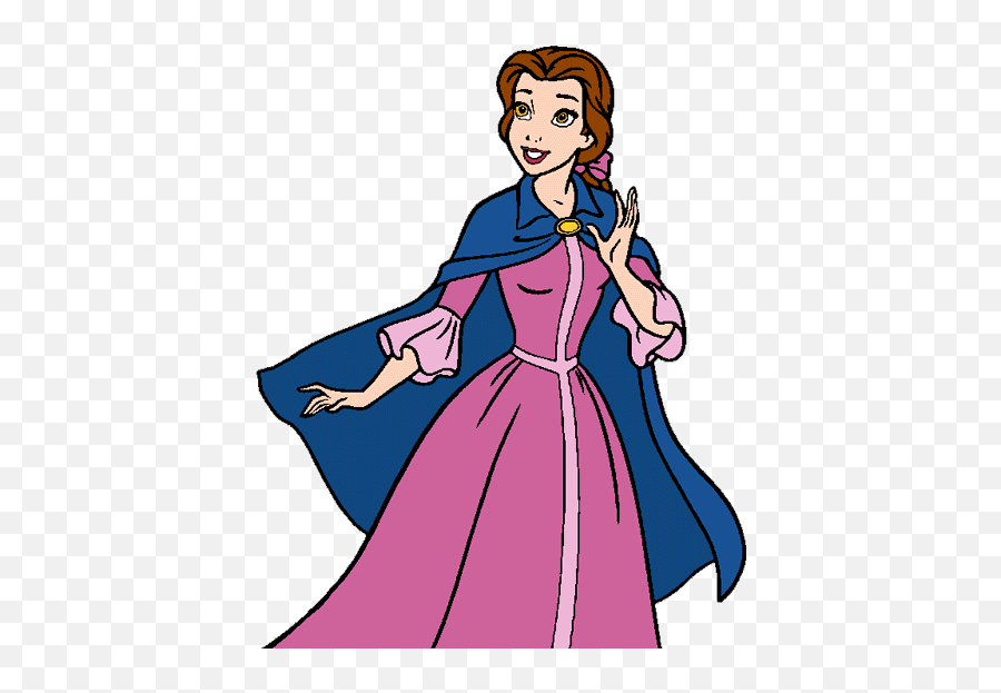 Belle Clipart - Belle Pink Dress Clipart Emoji,Belle Clipart