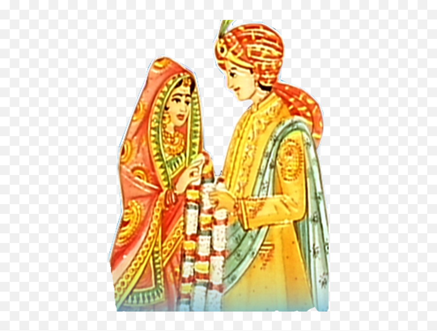 Indian Wedding Couple Png Black And White U0026 Free Indian - Hindu Wedding Logo Png Emoji,Weddings Clipart Free