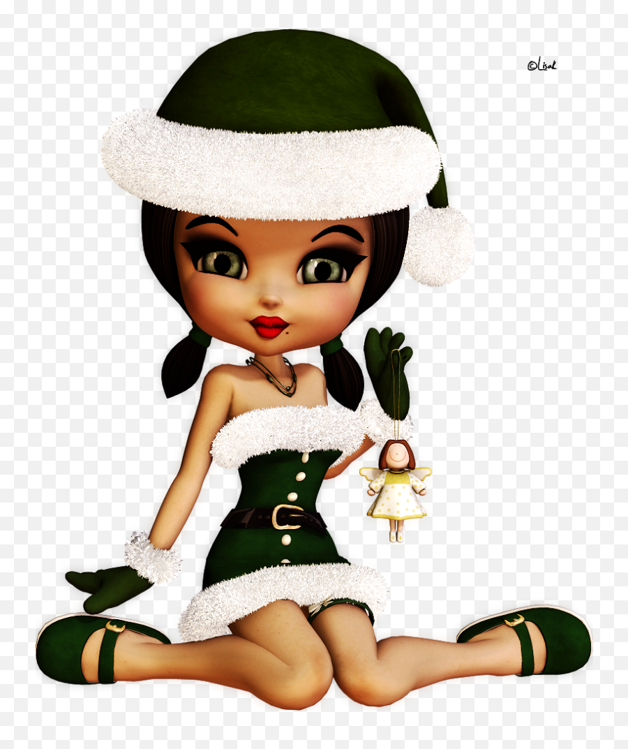 Christmas Elf Fairy Clip Art - Petite Fée Fée De Noel Emoji,Lazy Clipart