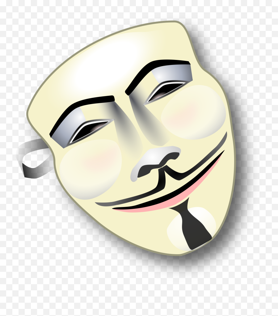 Download Hd Hacker Clipart Guy Fawkes Mask - Anonymous Mask Guy Fawkes Mask Emoji,Fit Clipart