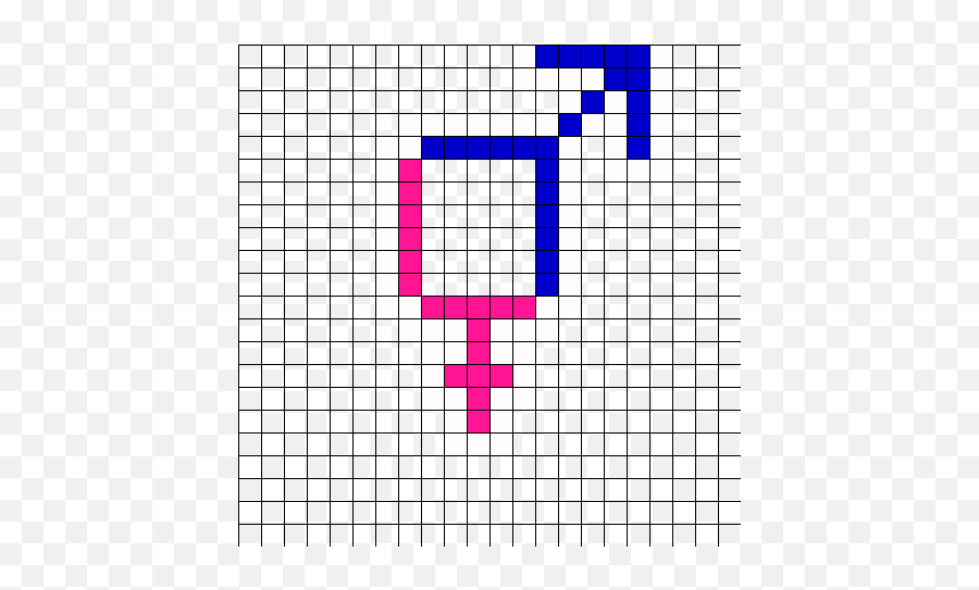 Bisexual Symbol Perler Bead Pattern Bead Sprites Misc - Simple Perler Bead Designs Easy Emoji,Bead Clipart
