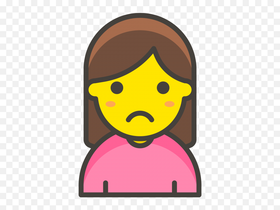 Woman Frowning Emoji - Icon Clipart Full Size Clipart Transparent Family Emoji,Frown Png
