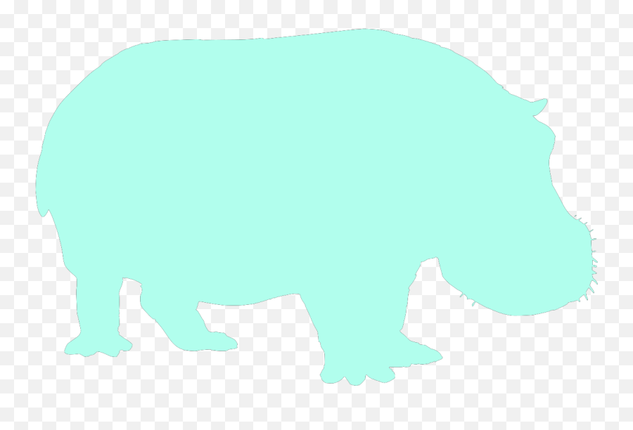 Aqua Hippo Svg Vector Aqua Hippo Clip Art - Svg Clipart Hippopotamus Emoji,Hippo Clipart