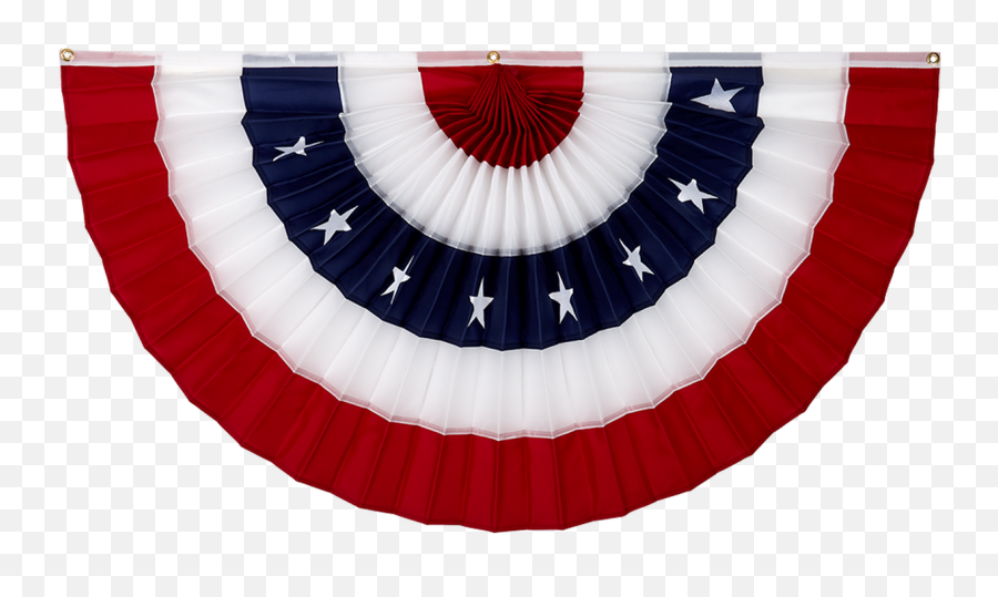 Usa Nylon Flag Bunting - Redwhitestarswhitered 18 X 36 Emoji,American Flag On Pole Png