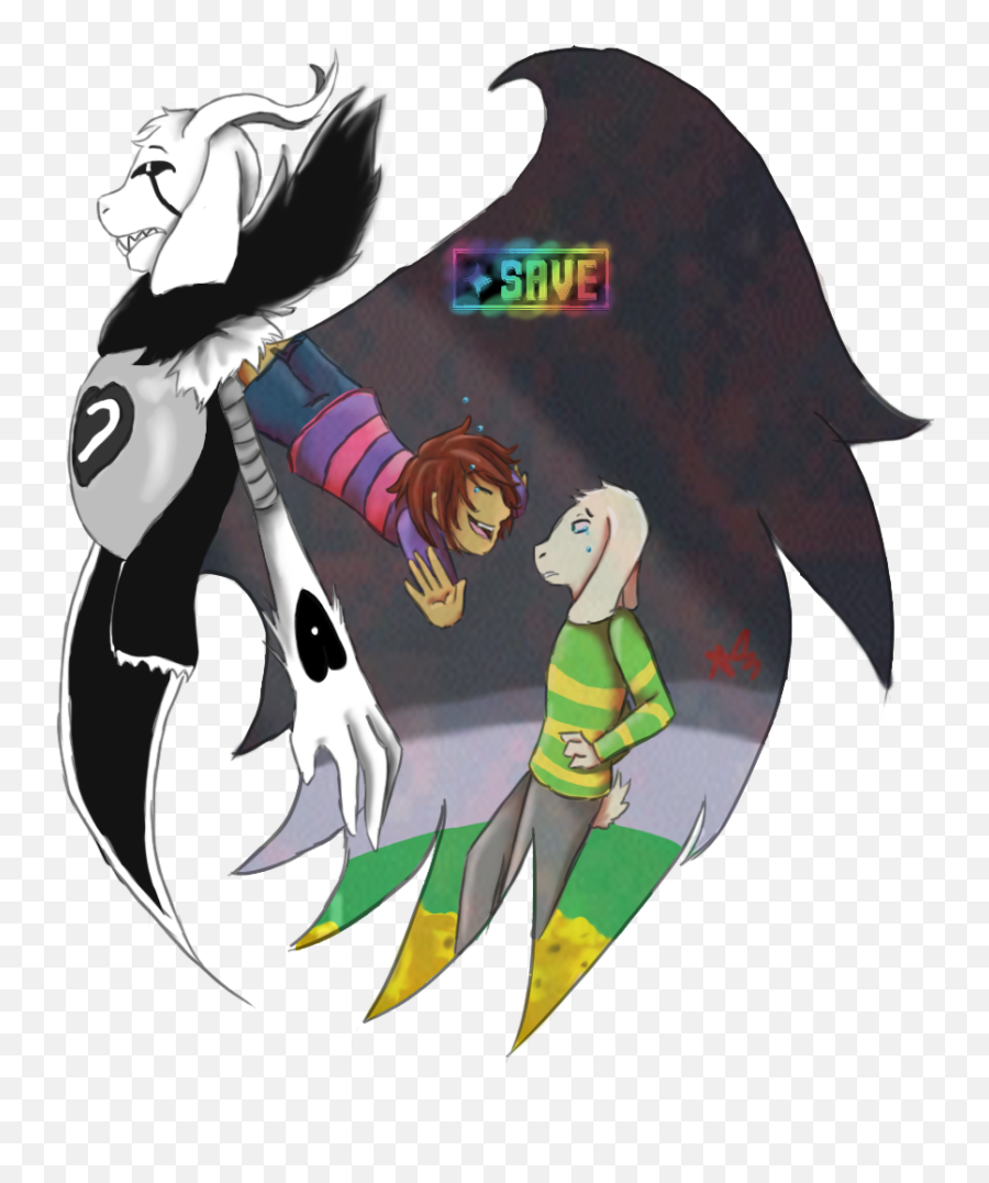 Download This Was A Request To Draw Asriel And Frisk And Emoji,Asriel Dreemurr Transparent