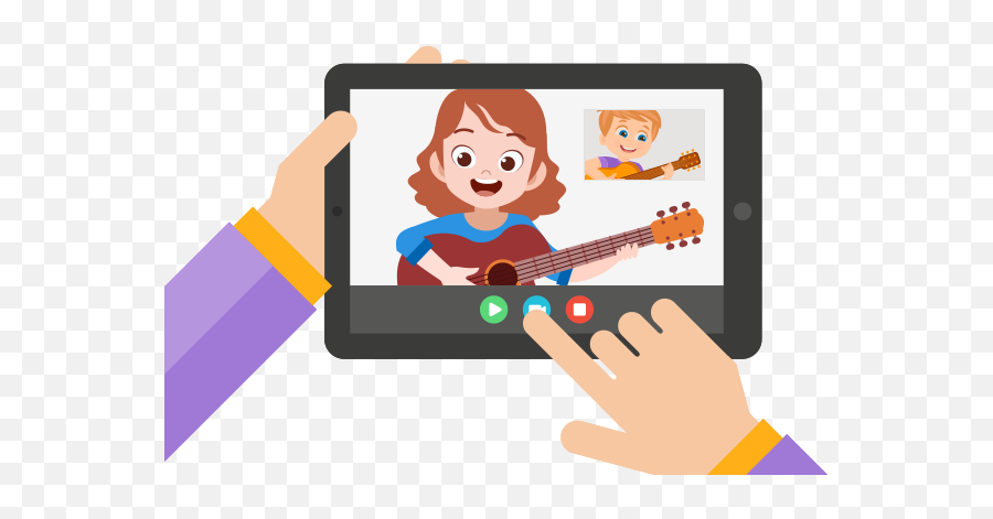 Online Guitar Lessons For Kids Gentle Guitar Emoji,Kids Being Mean Clipart