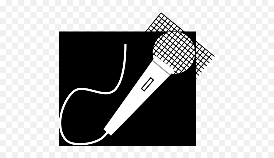 Microphone Clipart I2clipart - Royalty Free Public Domain White Microphone Black Background Emoji,Microphone Clipart