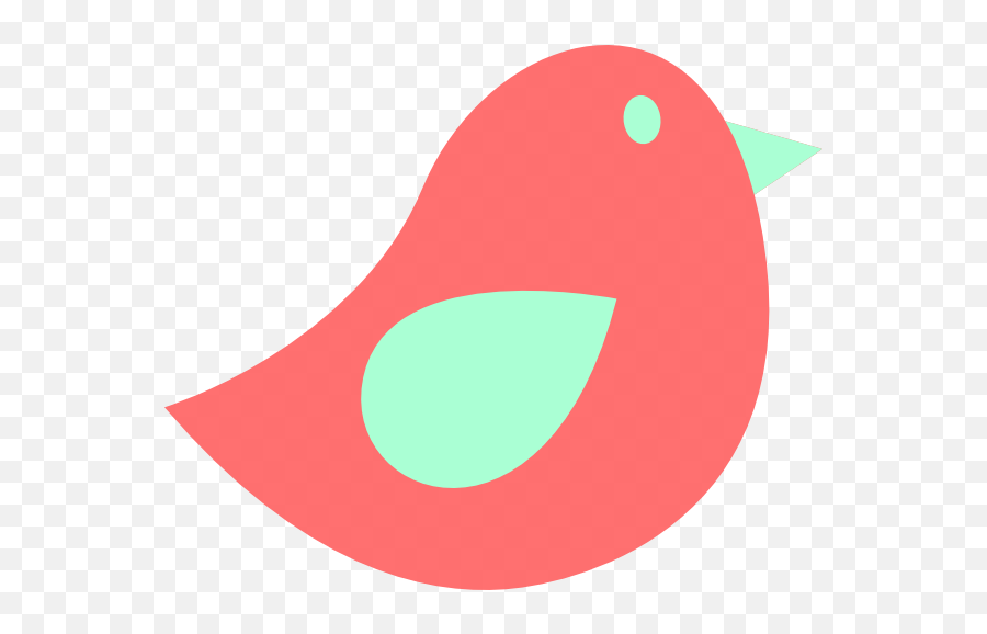 Coral And Mint Bird Clip Art - Language Emoji,Coral Clipart