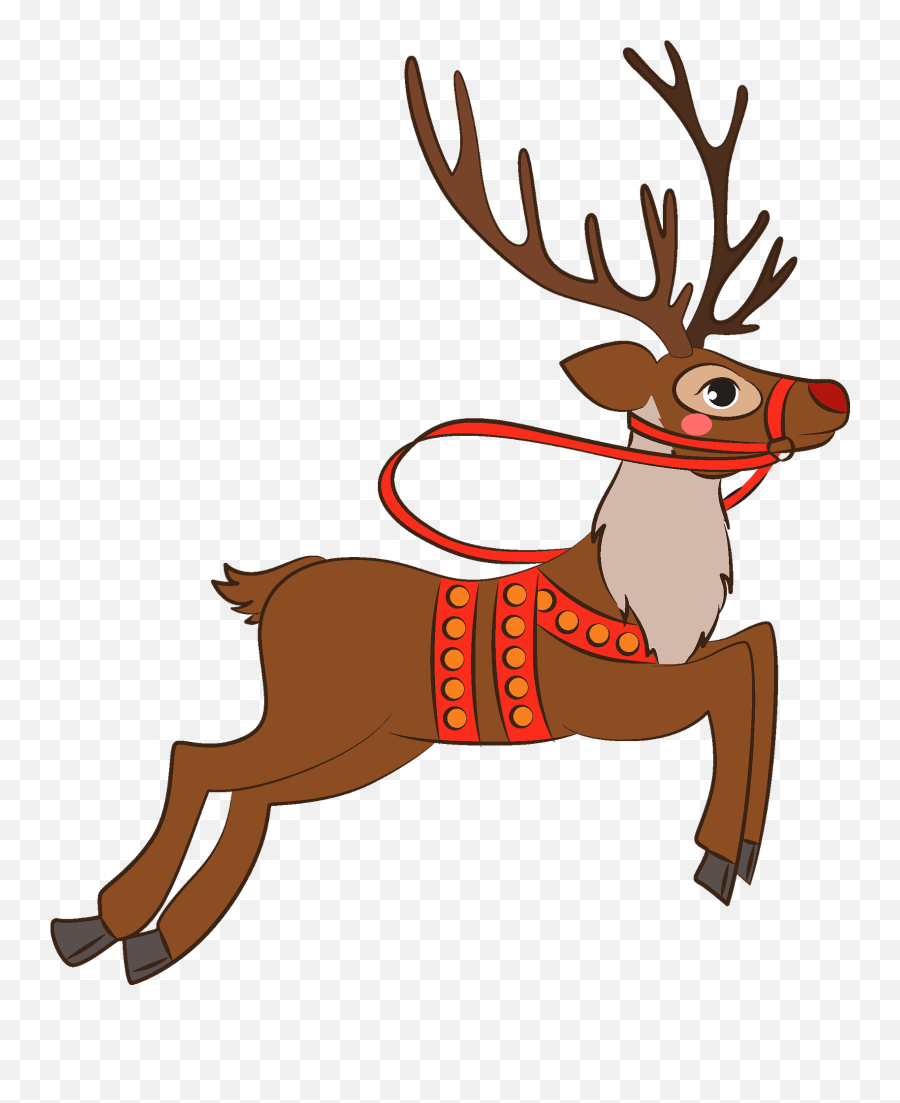 Reindeer Clipart - Cartoon Reindeer Clipart Emoji,Reindeer Clipart