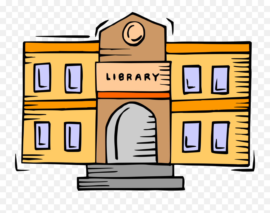 Library Building Clipart - Library Building Clipart Emoji,Library Clipart