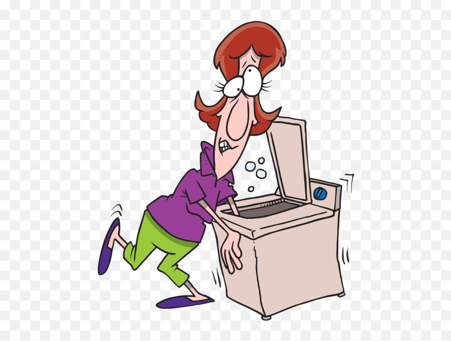 Broken Washing Machine Cast - Doing The Laundry Cartoon Png Emoji,Washing Machine Clipart