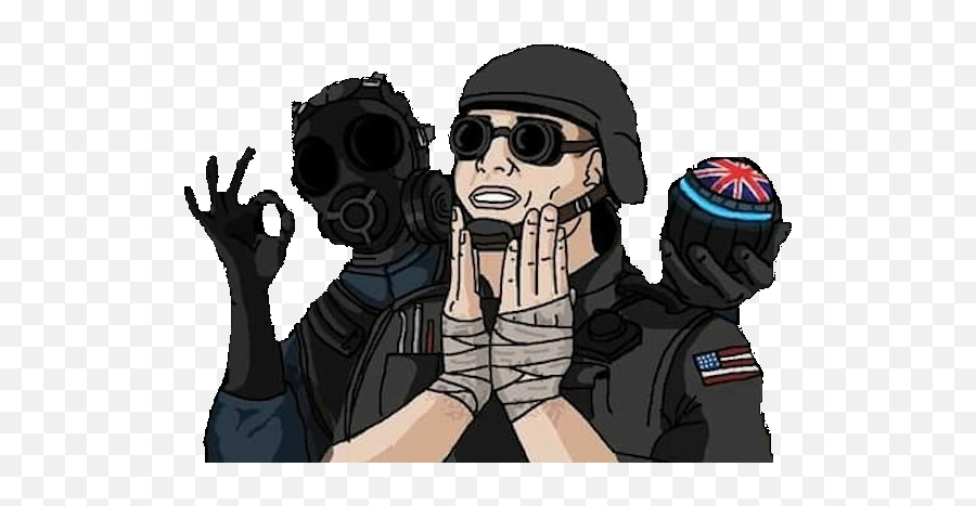 Made A Png Version Of The Thatcher And Thermite Meme Rainbow6 - R6 Meme Png Emoji,Meme Sunglasses Png