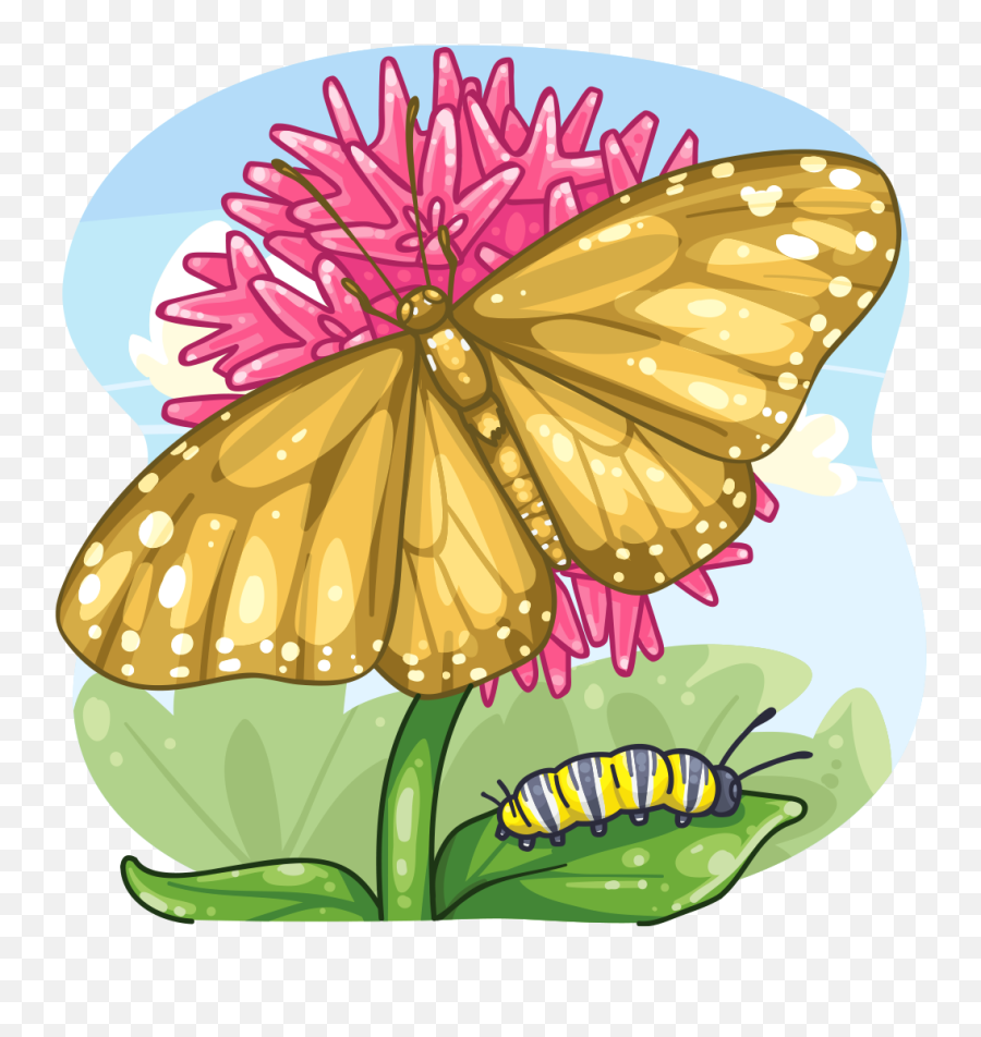 Golden Monarch Butterfly Transparent Cartoon - Jingfm Milkweed Butterflies Emoji,Monarch Butterfly Clipart