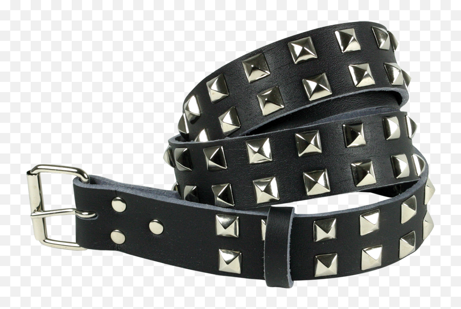 Studded Belt With Pyramid Studs - Solid Emoji,Belt Png