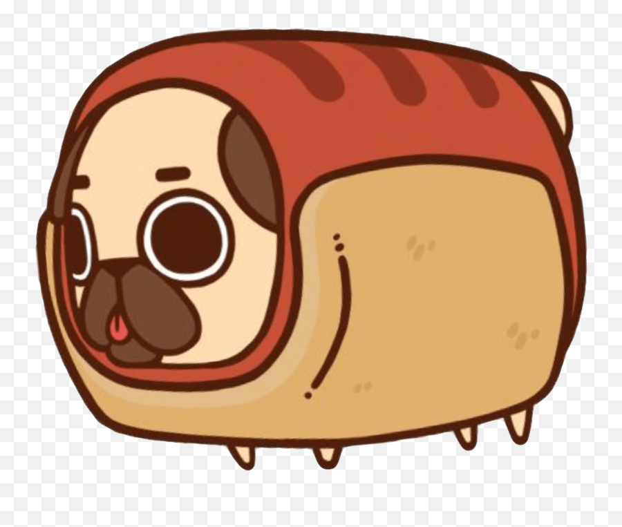 Kawaii Cute Dog Clipart - Novocomtop Cartoon Hot Dog Pug Emoji,Cute Dog Clipart