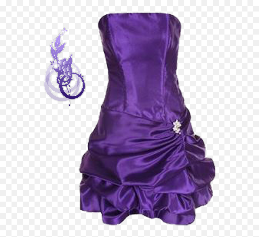 Short Purple Dress Png Transparent Background Free Download - Drop Waist Emoji,Dress Transparent Background